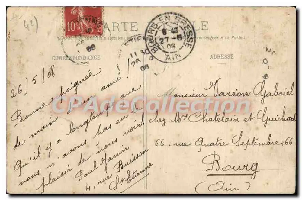 Um Bom Lembrete de Saint-Étienne — Ed. Johannès Merlat - Verso