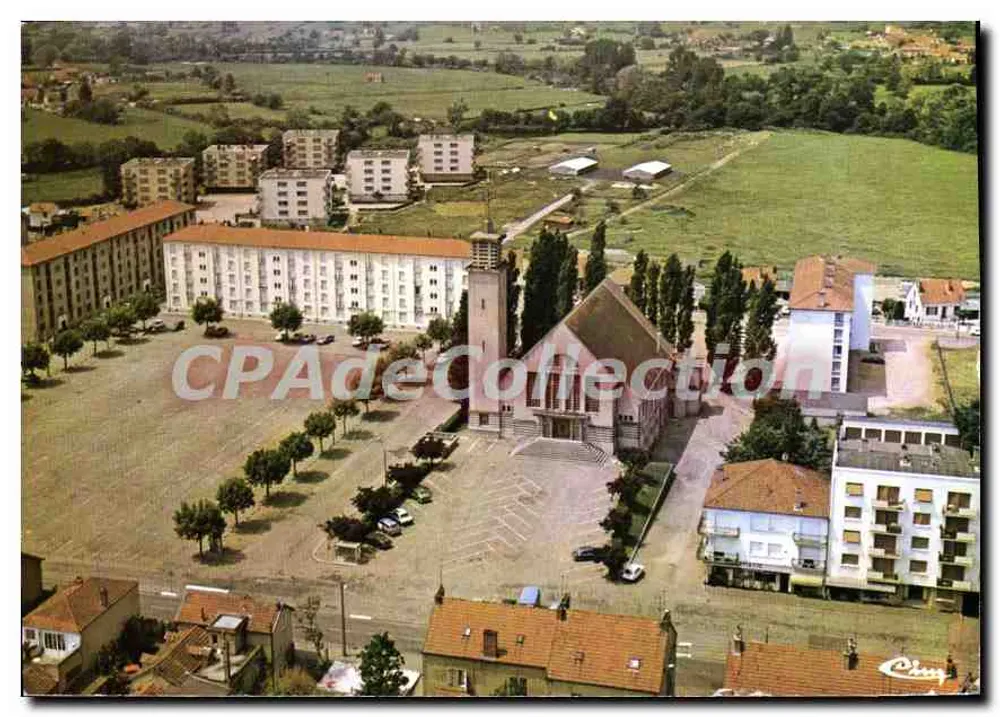 Digoin (S.-et-L.) — Luftbild der Kirche der Brierette — Éditions et Impressions Combier / Mâcon - Vorderseite