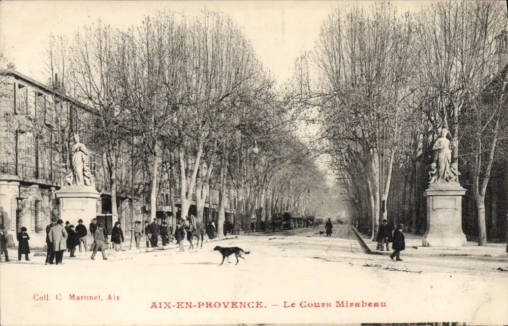 Aix-en-Provence — Het Cours Mirabeau — Coll. C. Martinet, Aix - Voorkant
