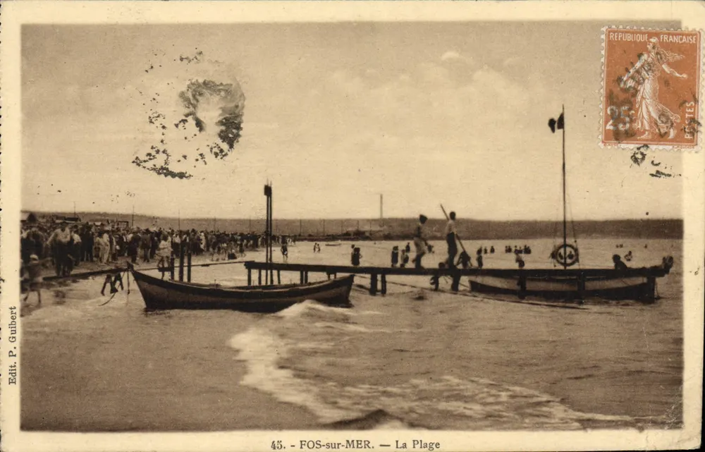 FOS-sur-MER — Plaża — Wyd. P. Gulbert - Awers