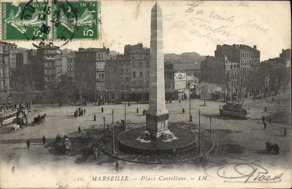 Marseille — Quảng trường Castellane — M. Ploes - Mặt trước