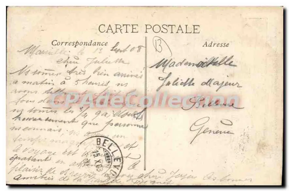 Marseille — Quảng trường Castellane — M. Ploes - Mặt sau