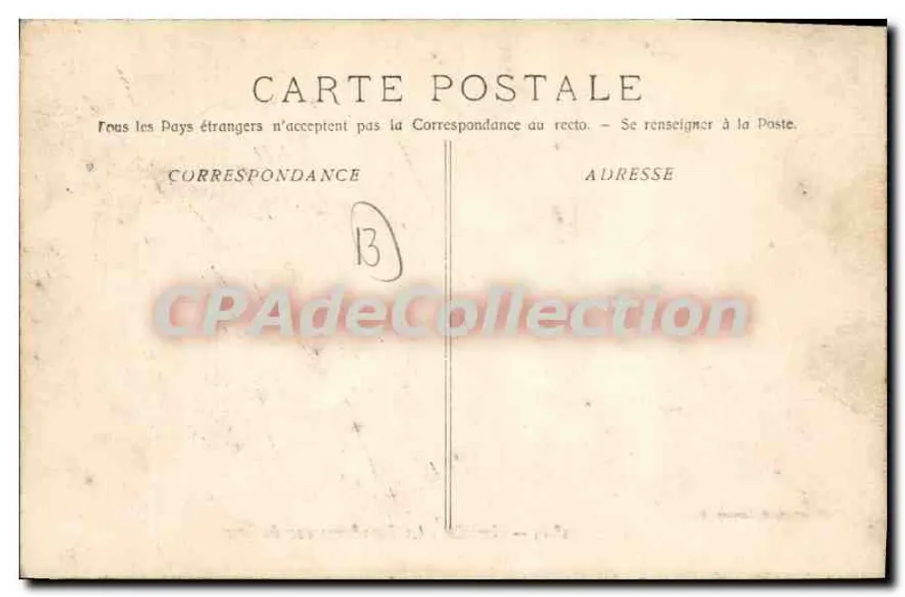 Marseille - Blick auf La Cannebière vom Cours — Phototypie E. Lacour Marseille, n°1809 - Rückseite
