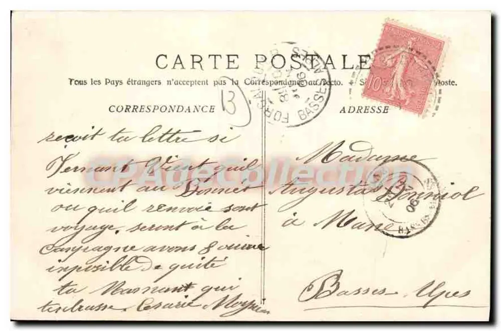 Marselha - Exposição Colonial — Porta da Annam — Puontotyp E. Lacour - Verso