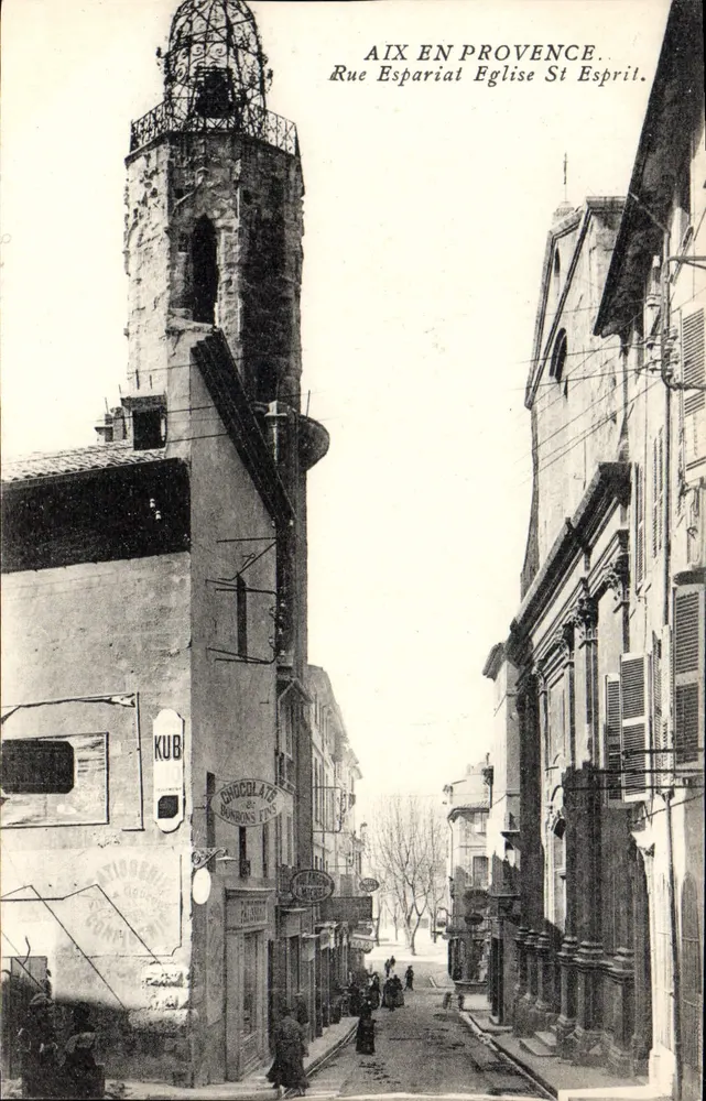 Aix-en-Provence — Rue Esparial, Kirche Saint-Esprit — Verlag KUB - Vorderseite