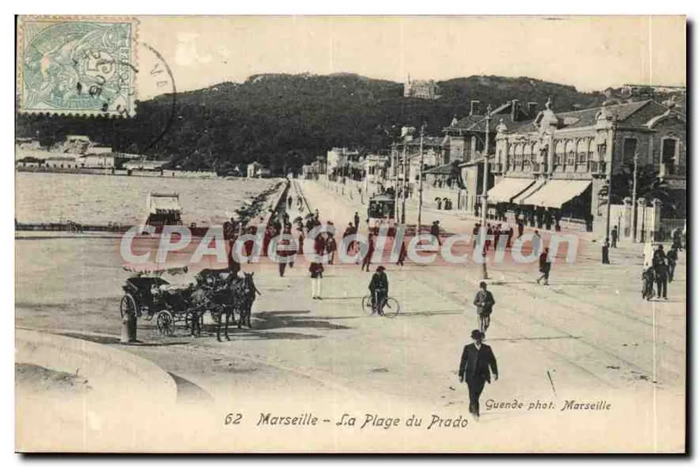 Marseille - La Plage du Prado — Guende fotoğraf. Marseille, n°62 - Ön yüz