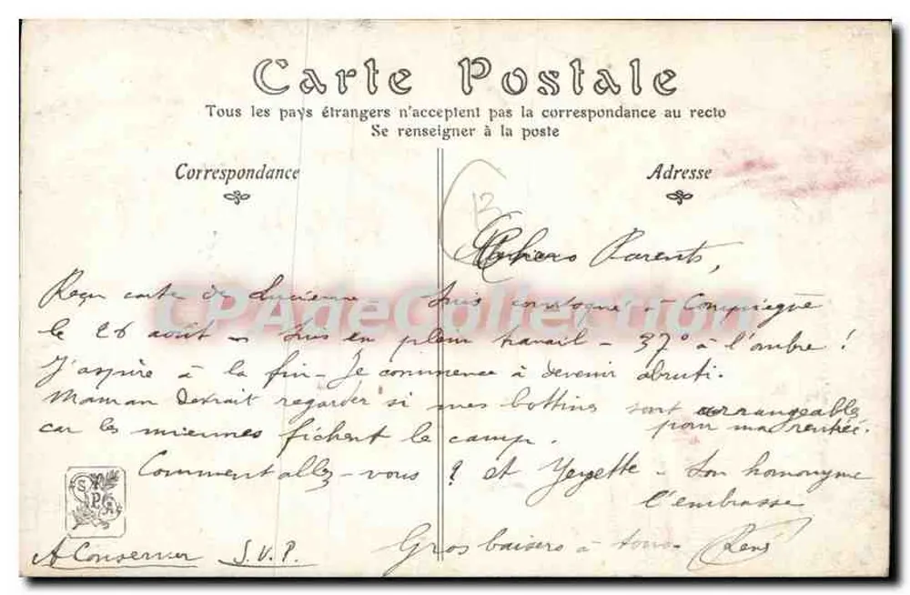 Im Land von Arles — Salon von 1906, von Gaston Guédy — ND Phot - Rückseite