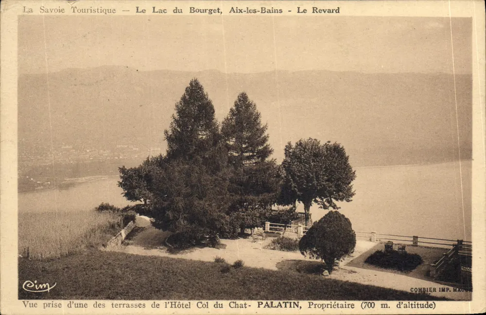 O Lago do Bourget, Aix-les-Bains - Le Revard — La Savoie Touristique — Combier Imp. Macou - Frente
