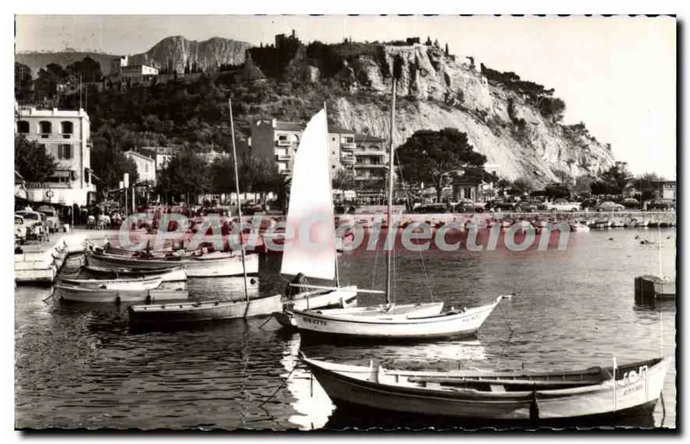 Cassis (B.-du-R.) — Der Hafen, der Felsen mit seinem alten Schloss — Éditions d'Art Martel, Paris - Vorderseite