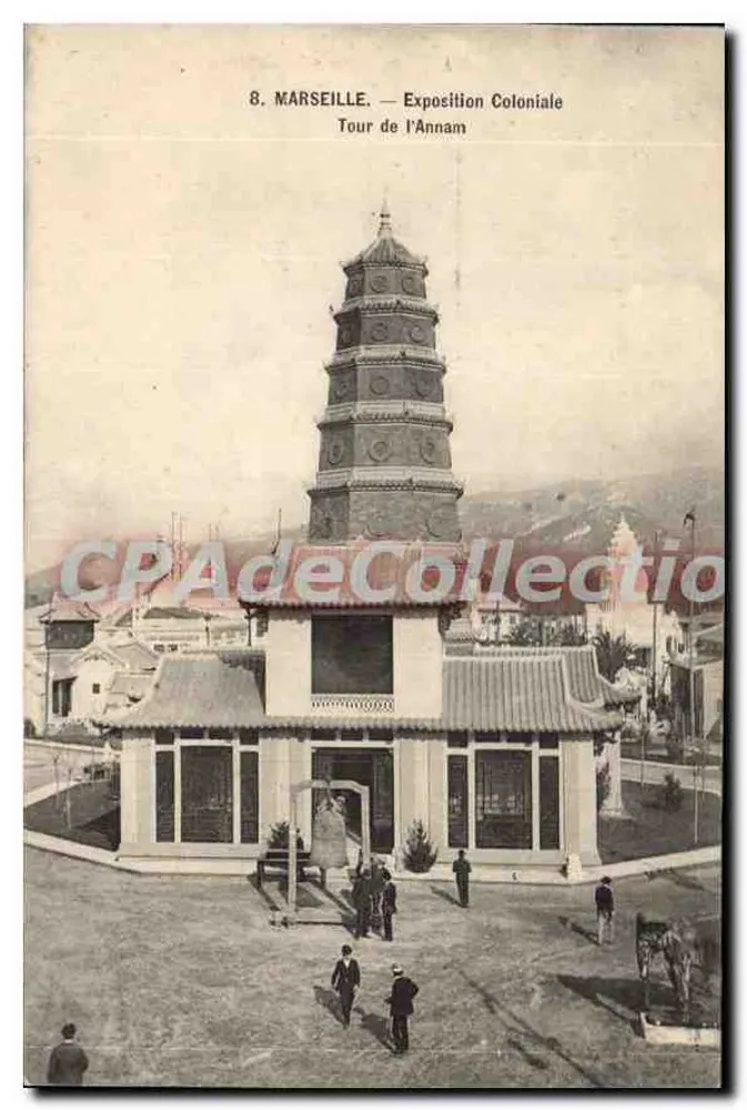 Torre de Annam — Exposição Colonial de Marselha — Edição Michaud - Frente