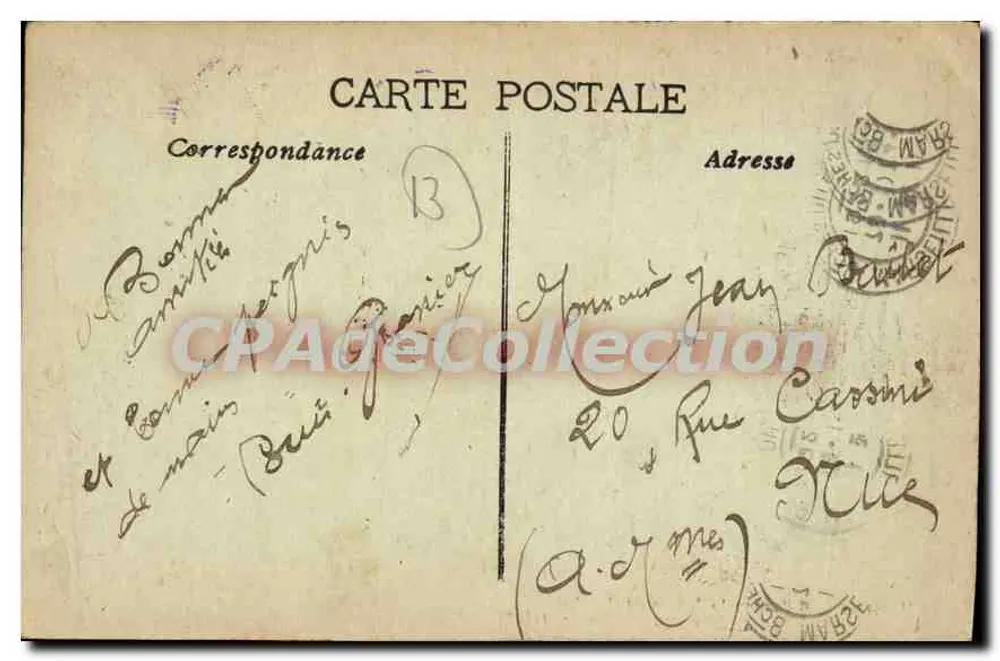 Llegada de un prisionero — Castillo de If, Marsella — Colección del Castillo de If (1815) - Reverso