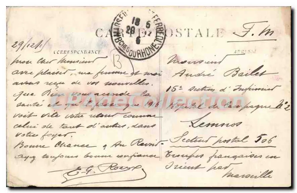 Marselha - Cours du Chapitre e as Réformadas — Editor Darbon, n° 268 - Verso