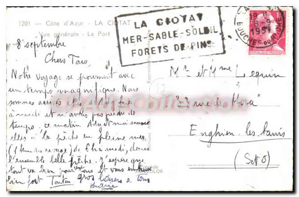La Ciotat — Allgemeiner Blick — Der Hafen — Verlag A. A. S. Nr. 1201 - Rückseite