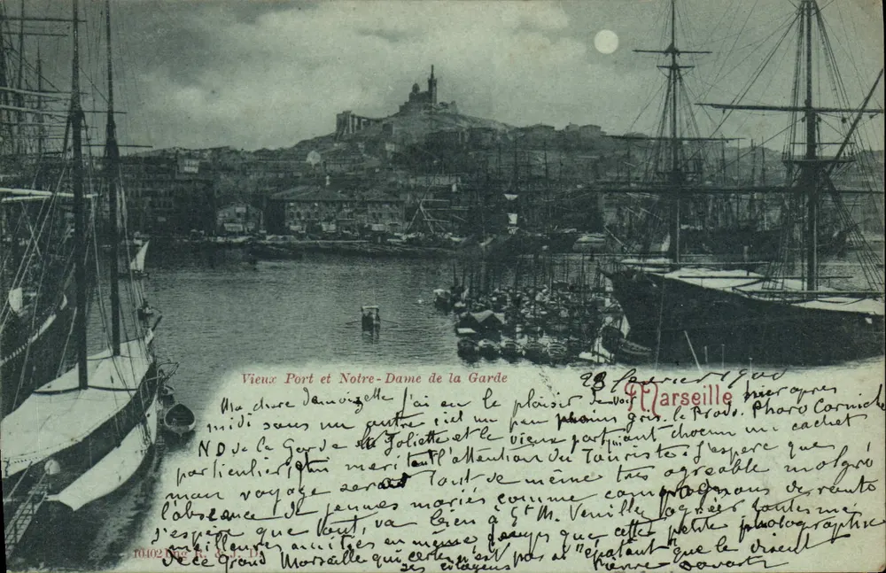 Alter Hafen und Notre-Dame de la Garde — Marseille — Photo Corniche - Vorderseite