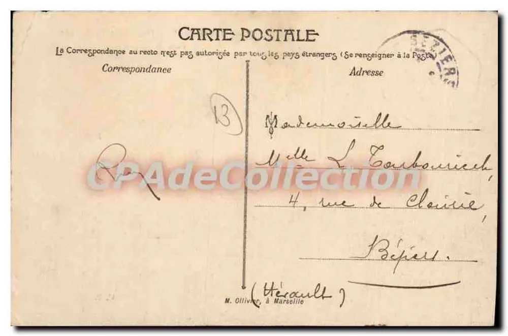 Marselha — Exposição Colonial 1906 — Porta da Anam - Verso