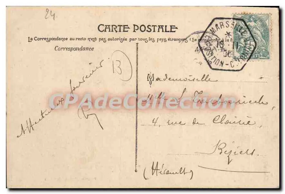 Marseille — Kolonialausstellung 1906 — Pavillon der alten Kolonien — Generalwarenhandel, Marseille - Rückseite