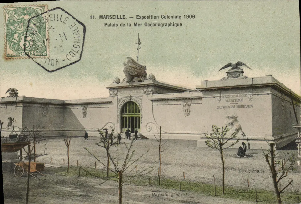 Marselha — Exposição Colonial 1906 — Palácio do Mar Oceano Gráfico - Frente