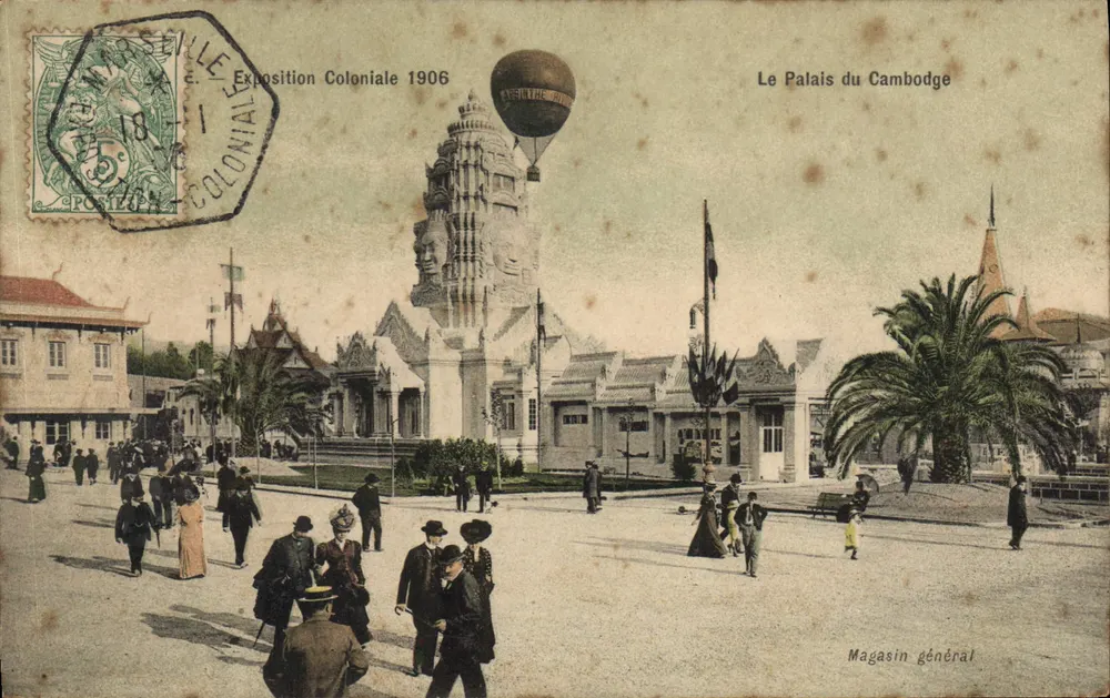 Exposição Colonial 1906 — O Palácio do Camboja — Magasin général - Frente