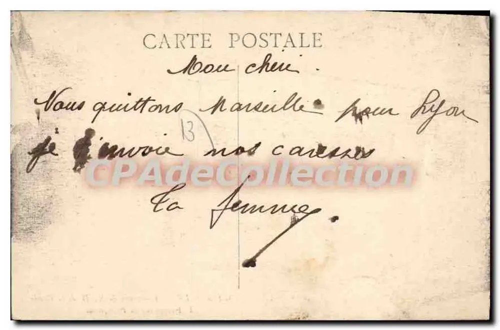 Marseille — Aufzüge der N.-D. de la Garde — Ankunft auf der Plattform - Rückseite