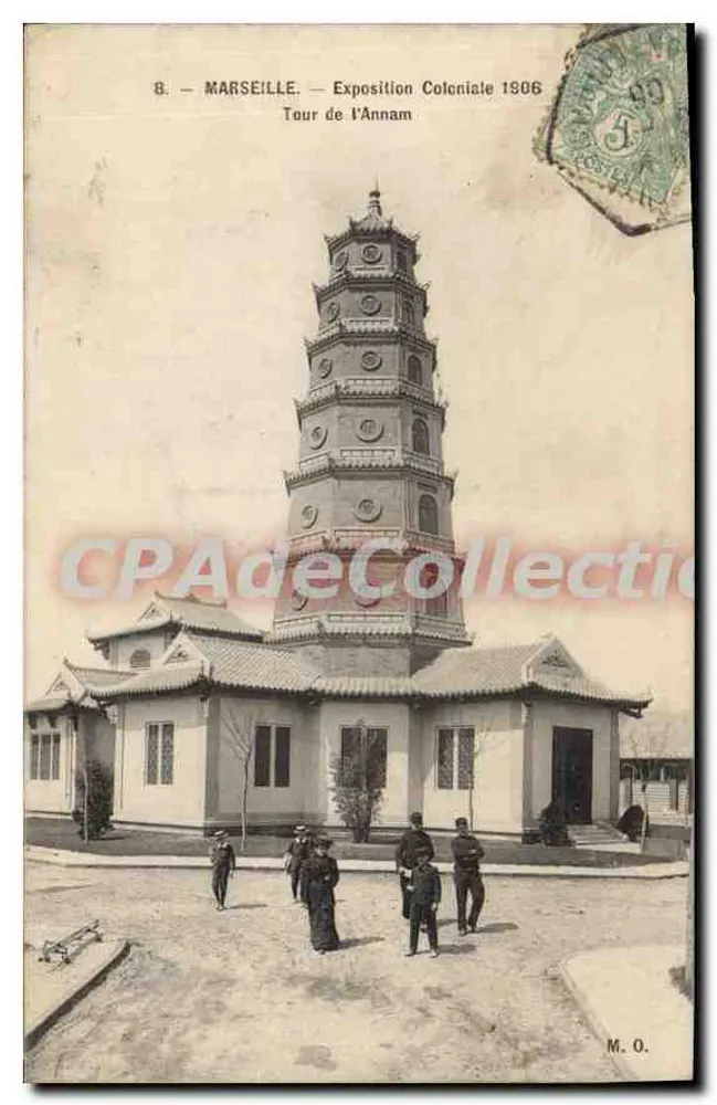 Torre da Annam — Exposição Colonial 1906 — Marselha - Frente