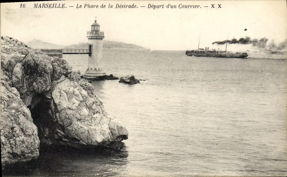 Marseille — Le Phare de la Désirade — Départ d'un Courrier — X X - Recto
