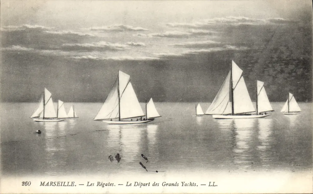 Marseille — Die Regatten — Der Start der großen Yachten — LL. Nr. 260 - Vorderseite