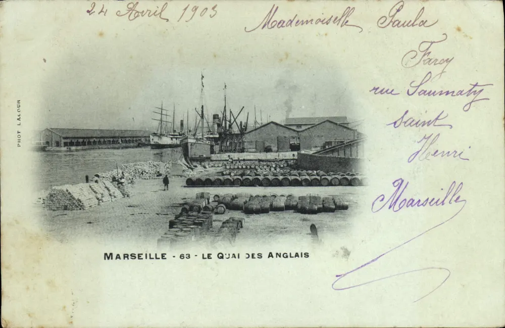 Marseille - O Caisso dos Ingleses — vista portuária — Fot LACOUR n°63 - Frente