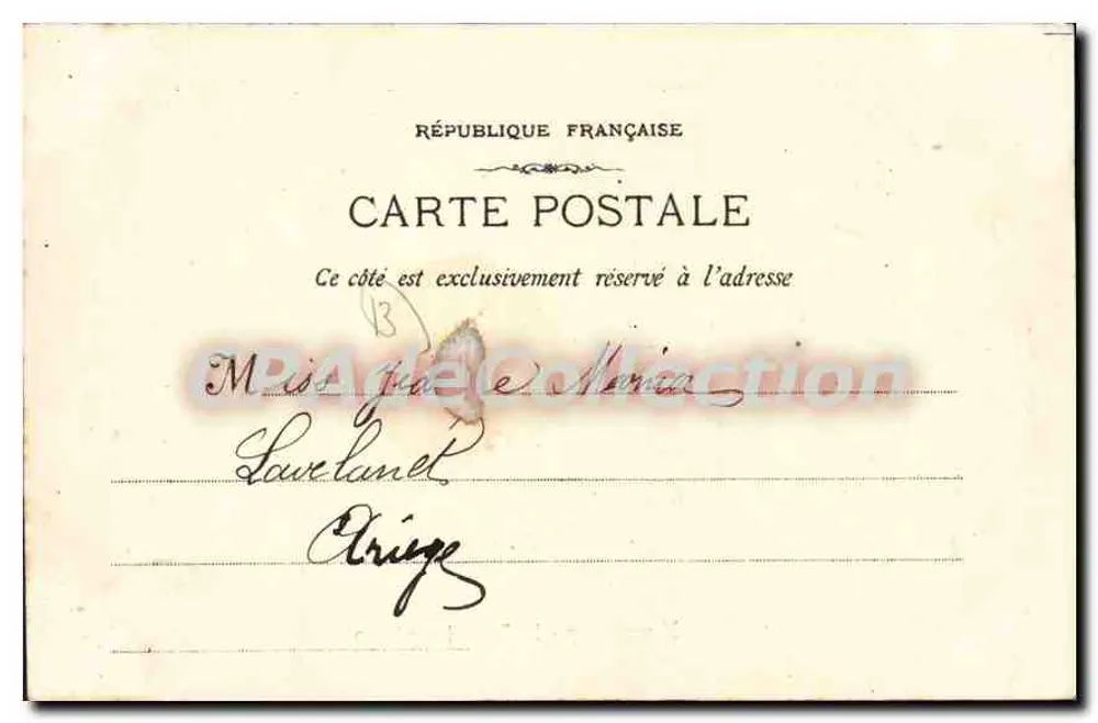 Marseille - Cung điện Longchamp — cảnh quan vườn và đài phun nước — Phototype E. Lagour - Mặt sau