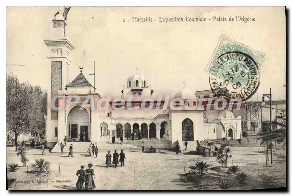 Marselha - Exposição Colonial - Palácio da Argélia — Fototipia R. Lacour - Frente