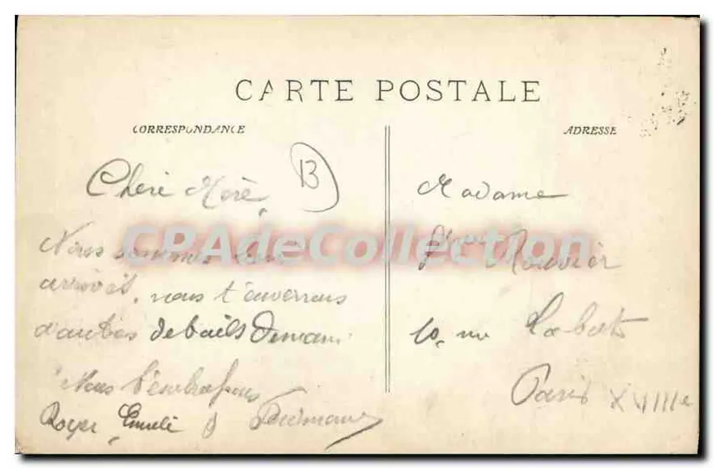 Marseille — A Ponte do Transbordeur — P. Roat, editor, n° 3517 - Verso