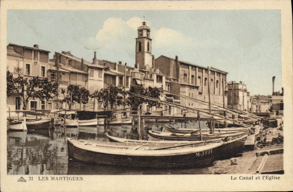 Les Martigues — Der Kanal und die Kirche — Cie des Arts Photographiques, Paris-Trabouge, n°31 - Vorderseite