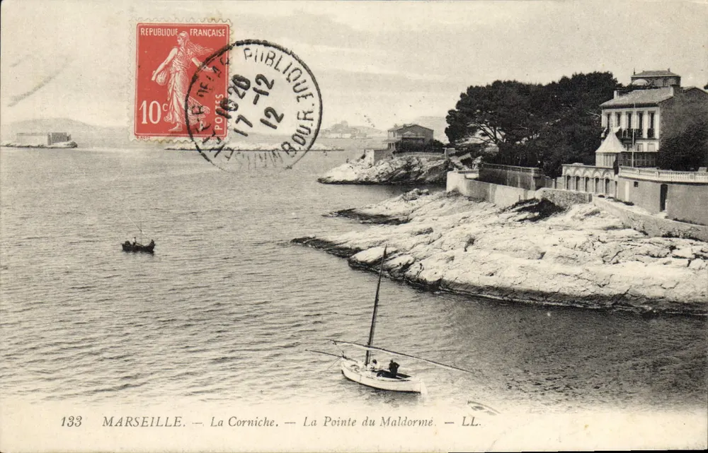 A Corniche — A Ponta do Maldormé — LL. — Marselha - Frente