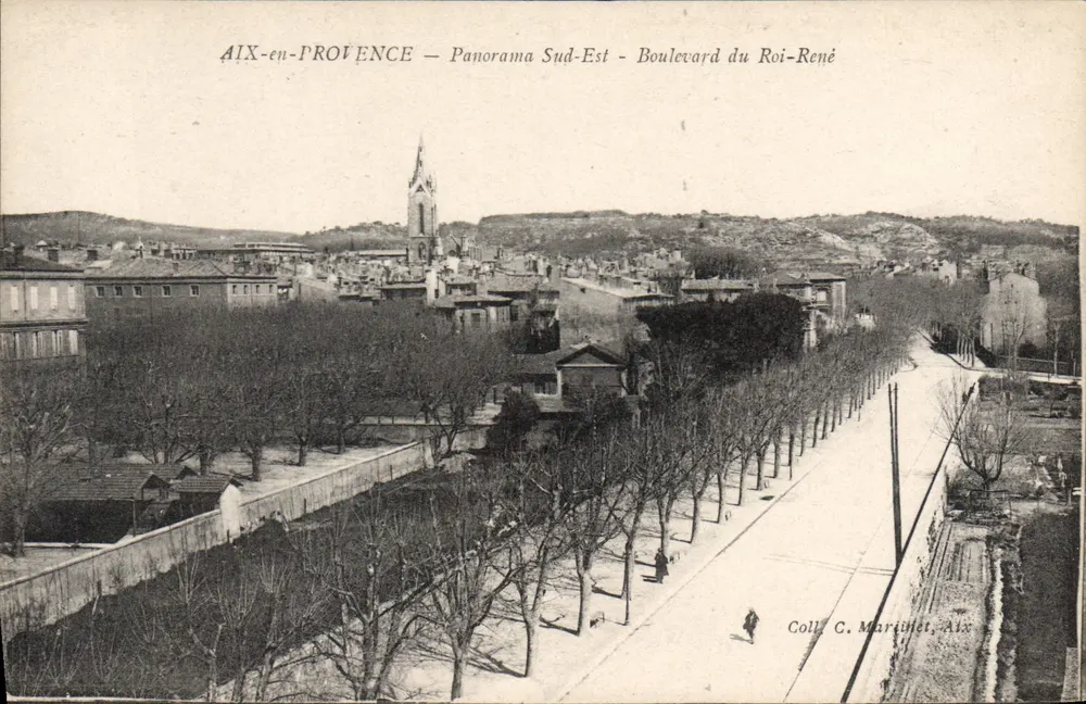 AIX-en-PROVENCE — Südost-Panorama — Boulevard du Roi-René — Coll. C. Marthiet, Aix - Vorderseite