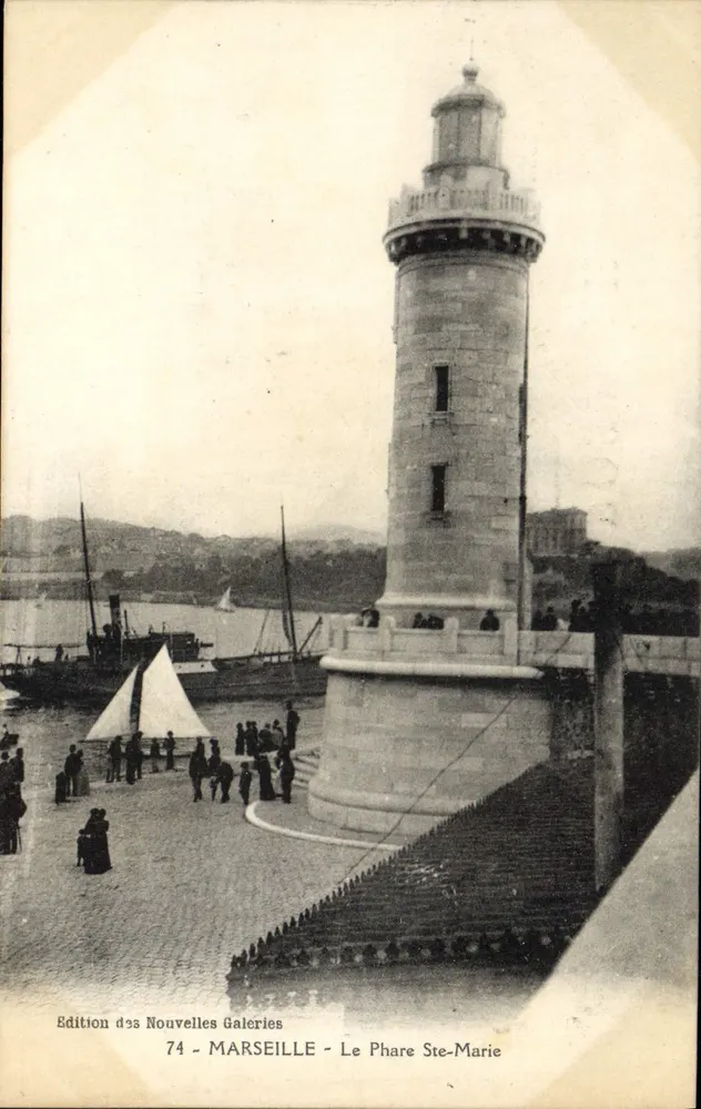 O Farol de Santa Maria — Marselha — Edição das Novas Galerias, n°74 - Frente