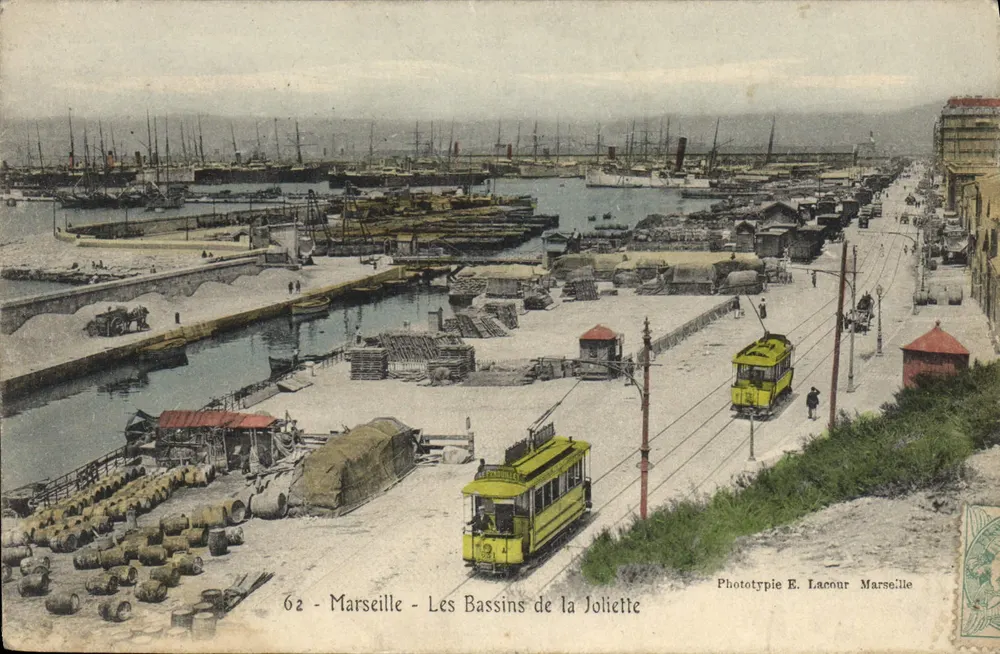Marseille - Les Bassins de la Joliette — Phototypie E. Lacour Marseille, n°62 - Vorderseite