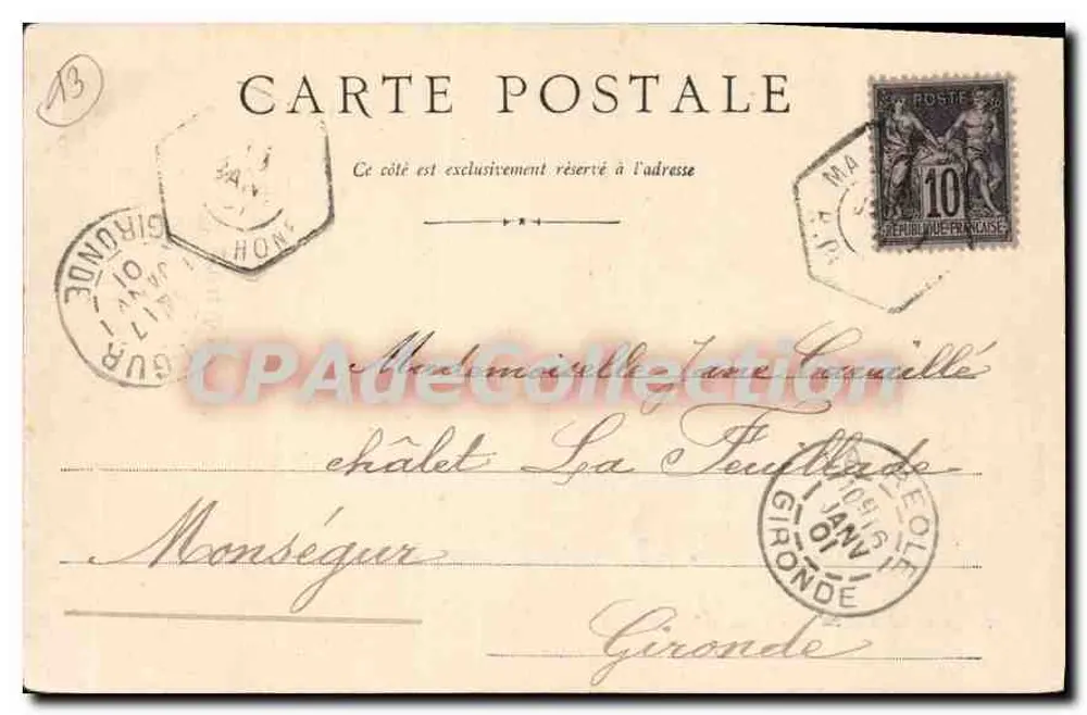 Aix-en-Provence — Kirche der Madeleine und Place des Précheurs — unbekannter Verlag, Nr. 102 - Rückseite