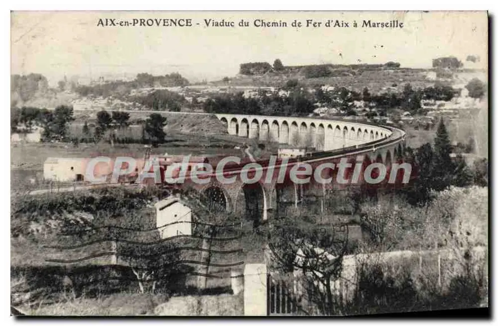 AIX-EN-PROVENCE - Viadukt der Eisenbahnlinie Aix-Marseille - Vorderseite