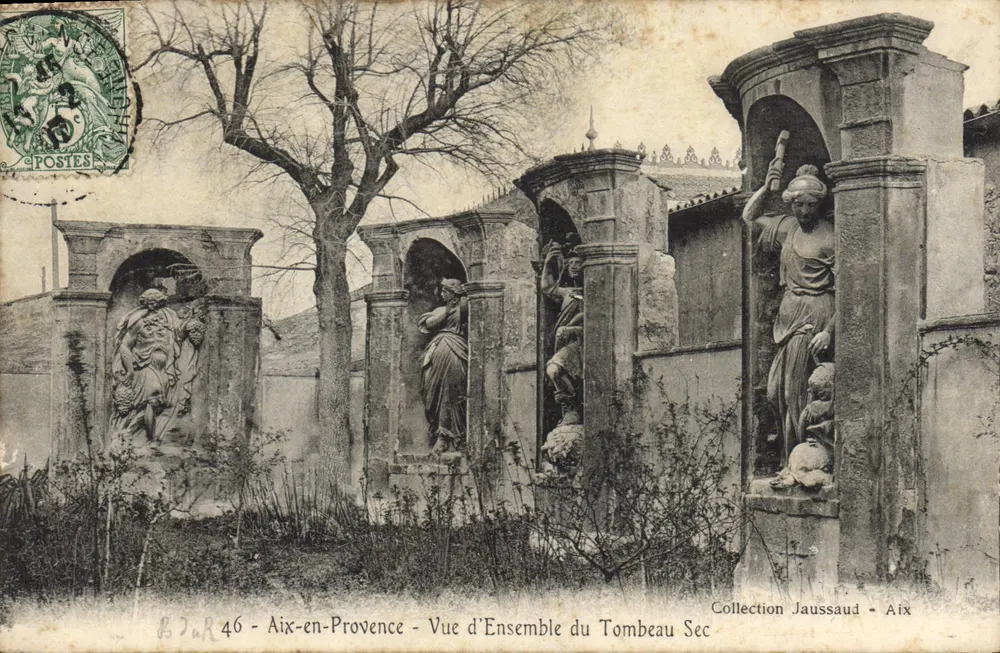 Aix-en-Provence — Ogólny widok grobu suchego — kolekcja Jaussaud - Awers