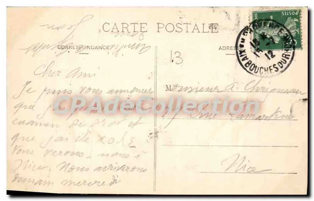 AIX-en-PROVENCE - Vista geral — C. Martinet, editor - Verso