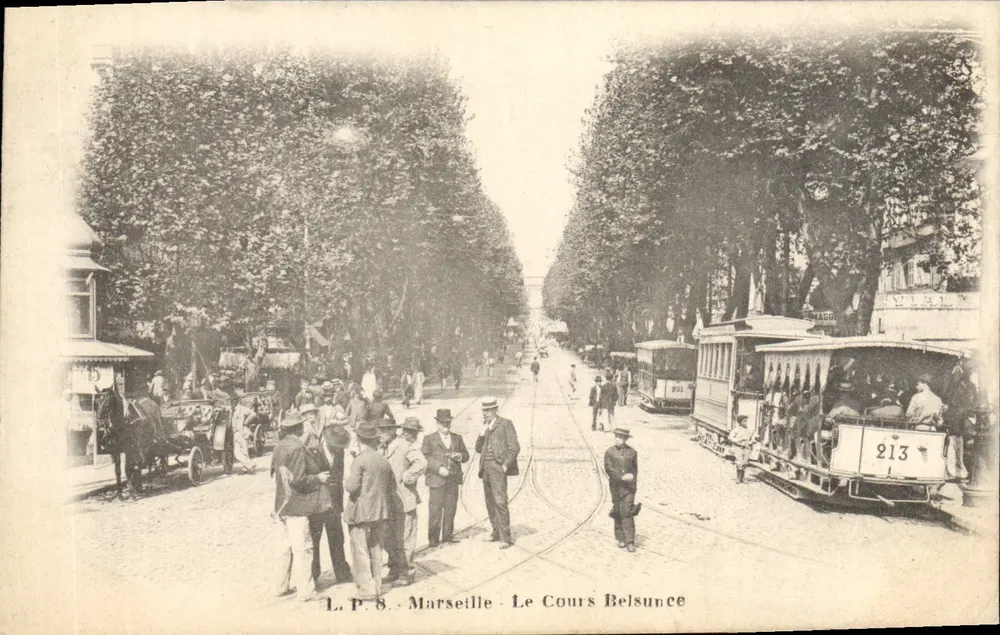 Marselha - O Cours Belsunce — trem n°213 e passeio — L.P.8 - Frente