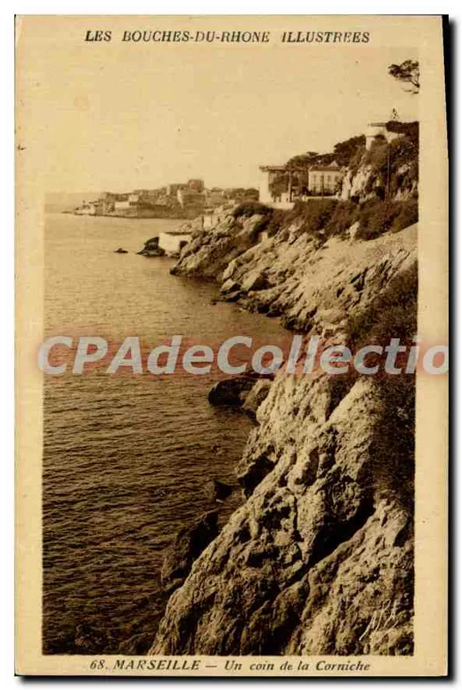 Marseille — Ein Stück der Corniche — Les Bouches-du-Rhône illustriert, n°68 - Vorderseite