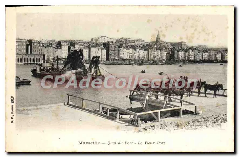 Marseille — Kai des Hafens — Alten Hafen — G. F. Paris - Vorderseite