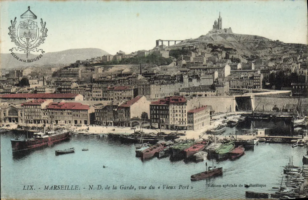 Marseille - N.D. de la Garde, Ansicht des « Vieux Port » — Sonderausgabe der Basilika - Vorderseite