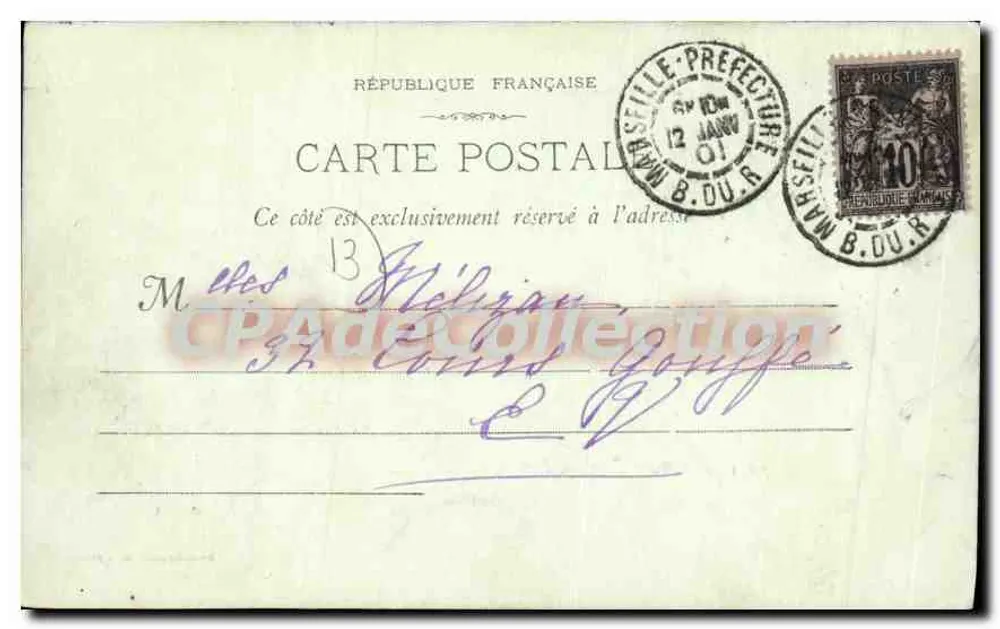 Marseille - Na nabrzeżu — wydawca nieznany, numer serii nie widoczny - Rewers