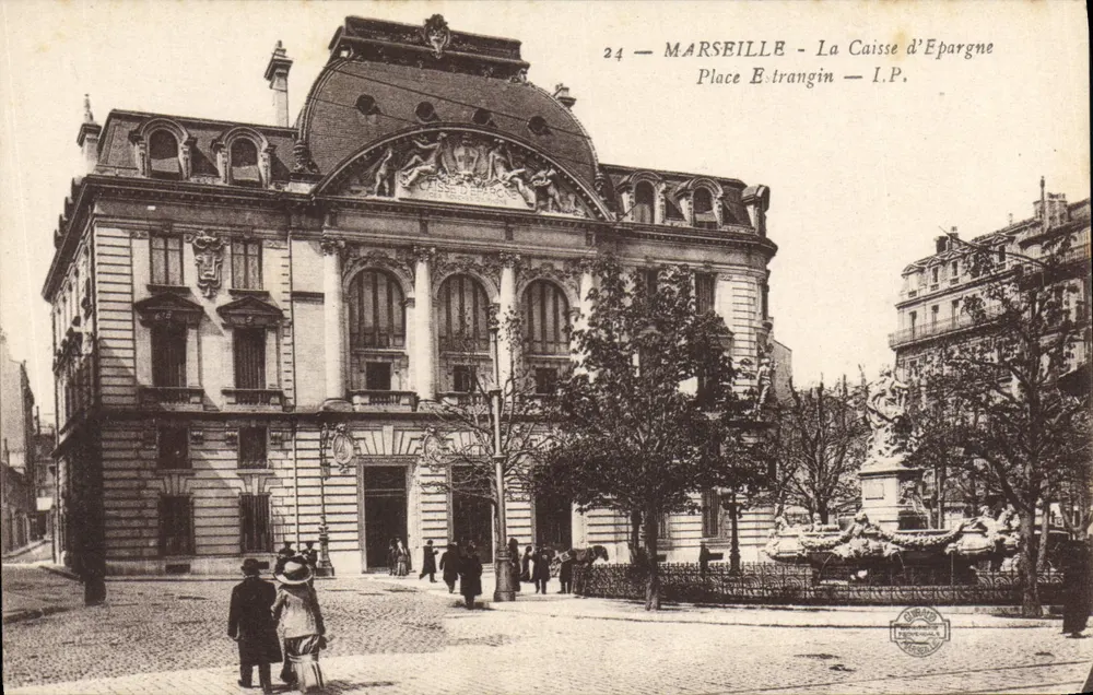 Marsiglia — La Cassa di Risparmio, Piazza Estrangin — I.P. - Recto