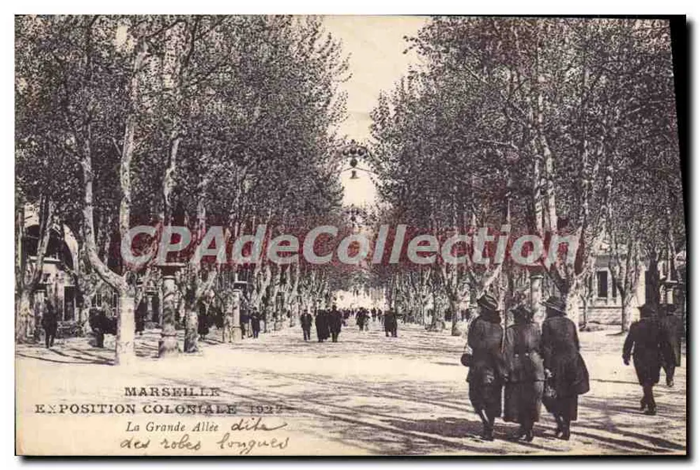 Marseille — Koloniaal Tentoonstelling 1927 — De Grande Allée genaamd de Robes Forgues - Voorkant