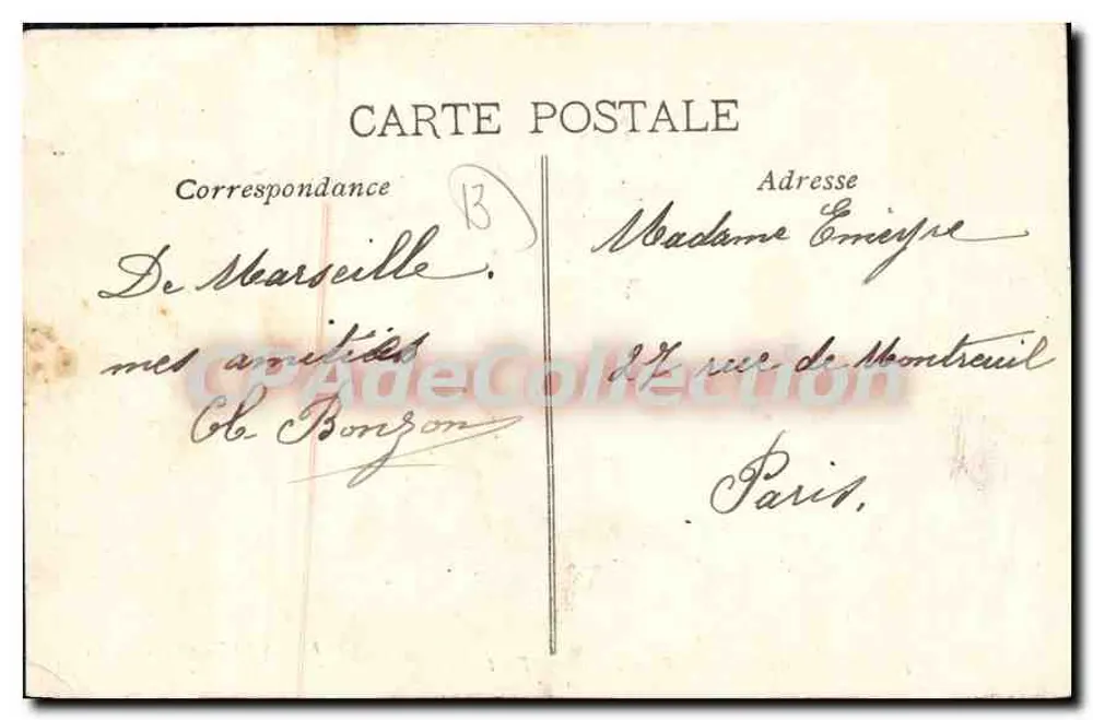 MARSEILLE — Ein Eckchen des Alten Hafens — Edition des Nouvelles Galeries - Rückseite