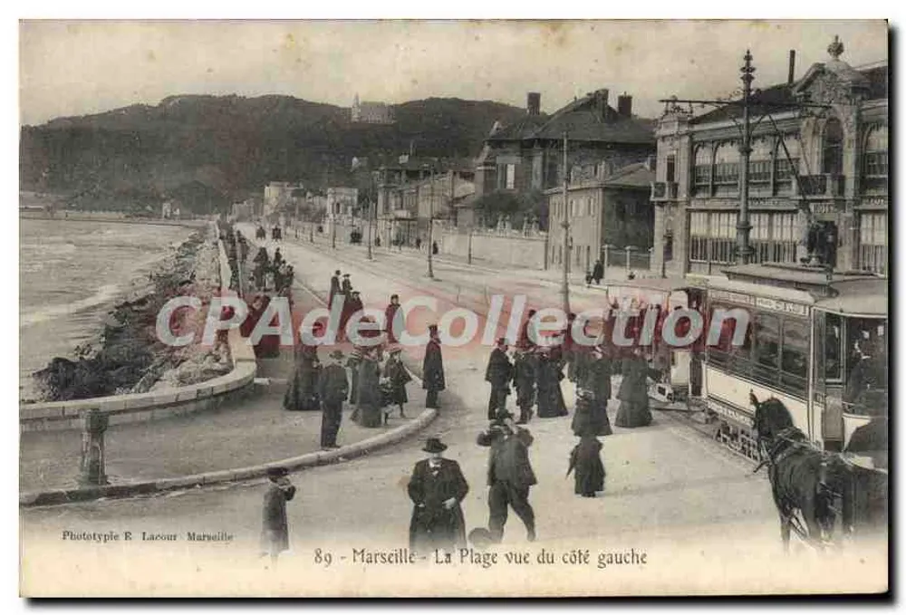 Marseille - La Plage von der linken Seite gesehen — Phototype E. Lacour, n°89 - Vorderseite