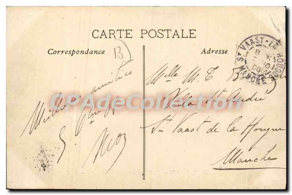 Marselha — Le Prado, vista da Praia — editor desconhecido, n°8 - Verso