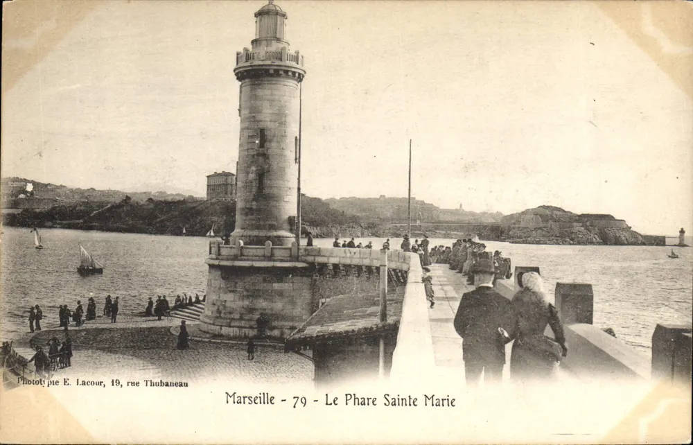 Marseille - O Farol de Santa Maria — Fototipia E. Lacour, 19, rue Thubaneau — n°79 - Frente